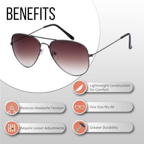 Got Shades Aviator Sunglasses for Men & Women - 100% UV Protection Classic Pilot Aviator for Mens - Sunglasses Pack of 4 - Image 2