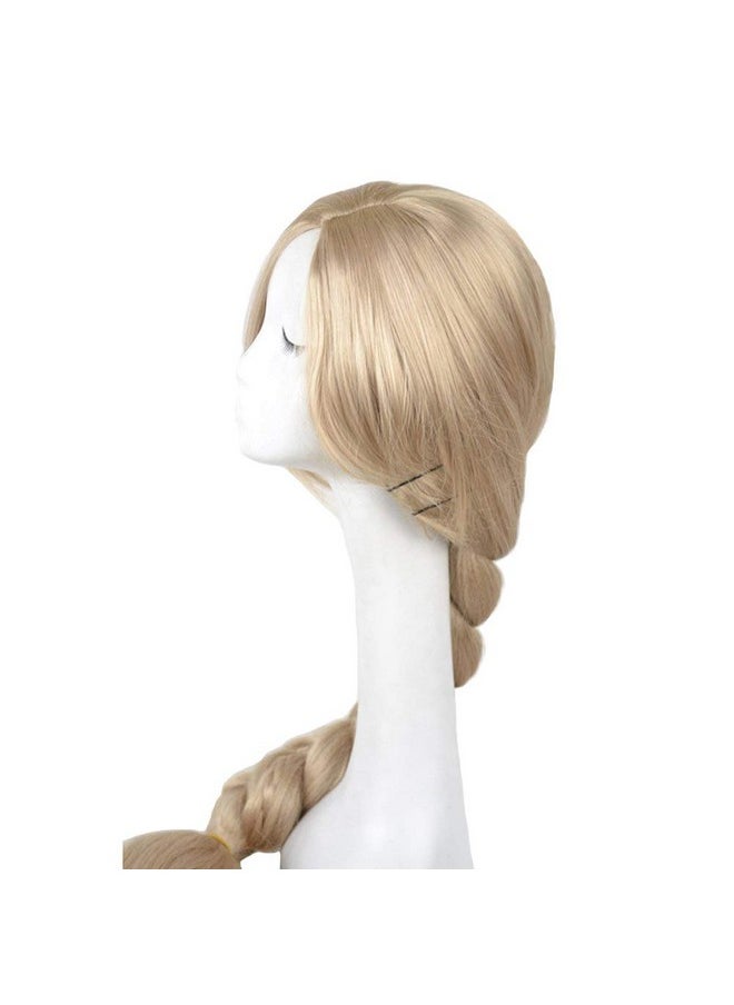 yuehong yuehong 47 inch Long Blonde Anime Cosplay Costume Weaving Braid Hair Wigs Synthetic Wig  - Image 3