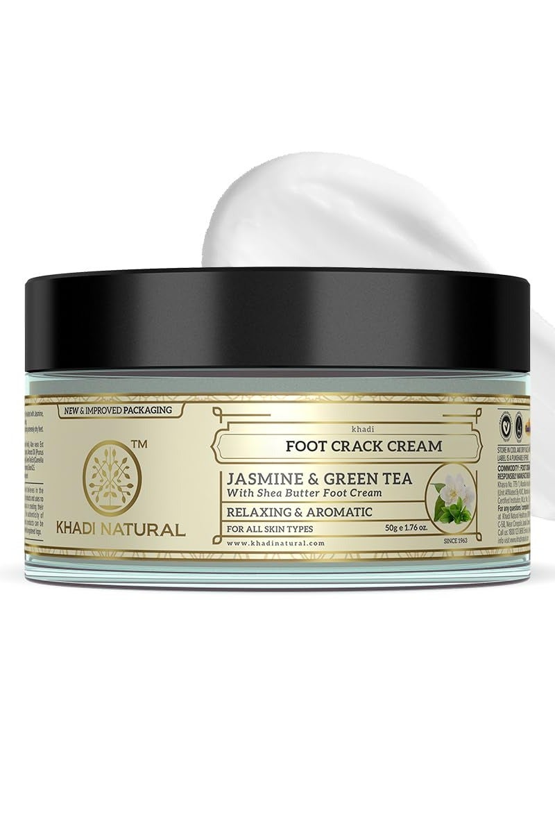 كادي نيتشورال كريم خادي الطبيعي للقدمين بالياسمين والشاي الأخضر وزبدة الشيا | يرطب ويعالج تشققات الكعبين | خصائص مطهرة لعلاج مشاكل القدمين | لجميع أنواع الأقدام الجافة | ٥٠ غرام - Image 1