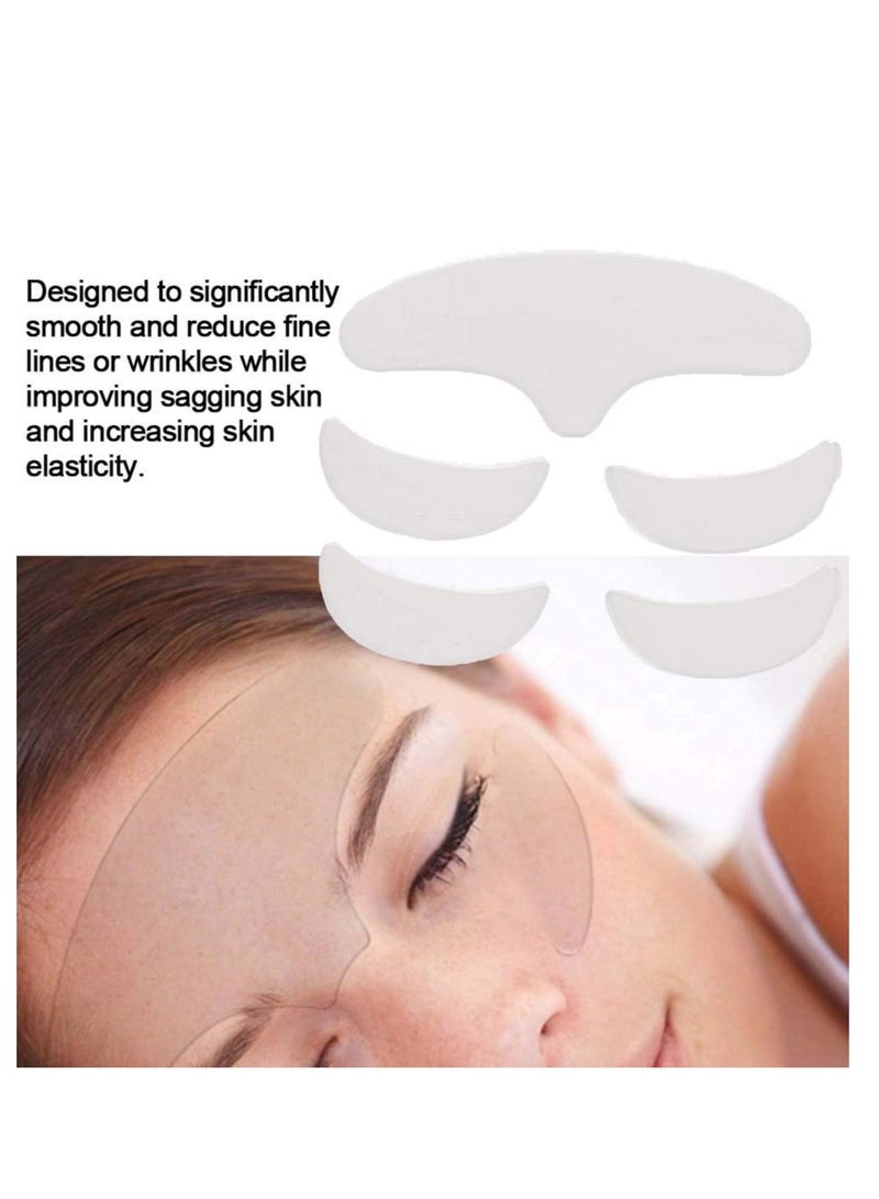 5Pcs Anti Wrinkle Silicone Patch, Reusable Smoothing Reducing Wrinkle Forehead Eye Chin Face Anti Aging Patch,for Skin Lifting Treatment Prevention Wrinkles - Image 2