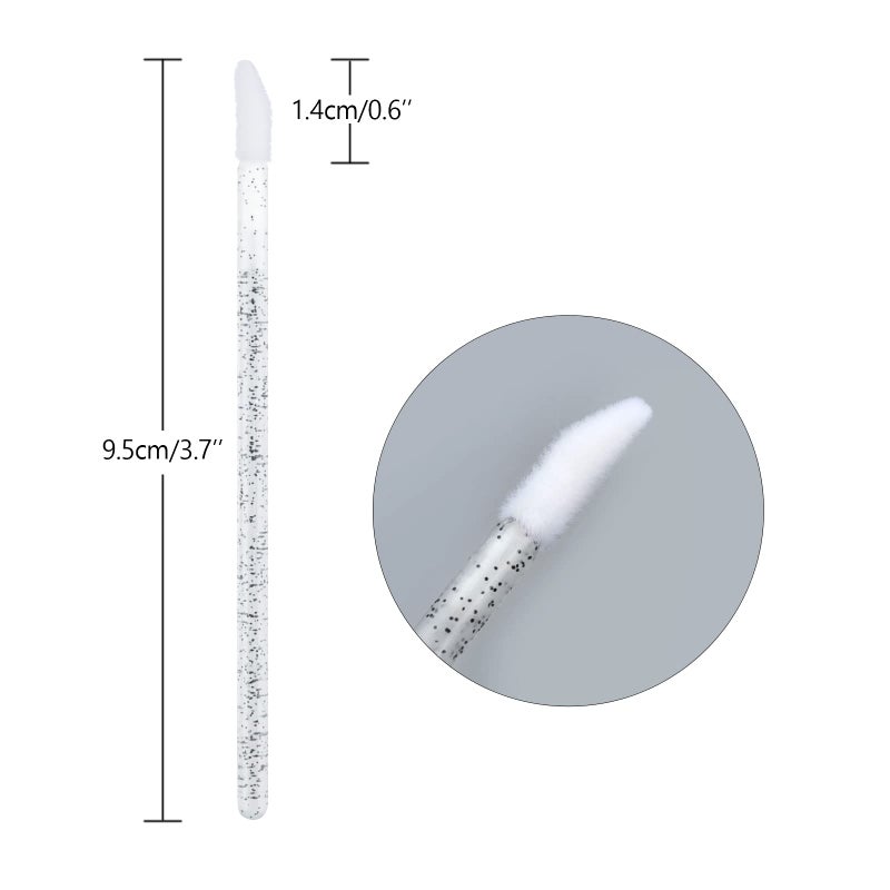 G2PLUS 300PCS Lip Brushes, Crystal Disposable Lip Brushes, Glitter Black Lip Gloss Applicators, Lipstick Gloss Wands Makeup Tool Kits for Lipstick and Lip Gloss - Image 2