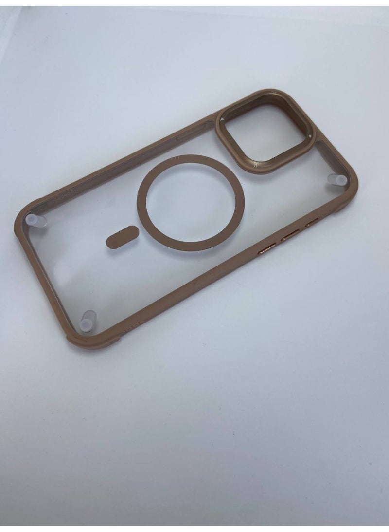 Magnetic Case for iPhone 16 Pro max with Side Bumper, Compatible with Wireless Charging Cover, Clear TPU Bumper Slim Shockproof Protective Case for iPhone 16 Pro Max (Desert Titanium) - Image 2