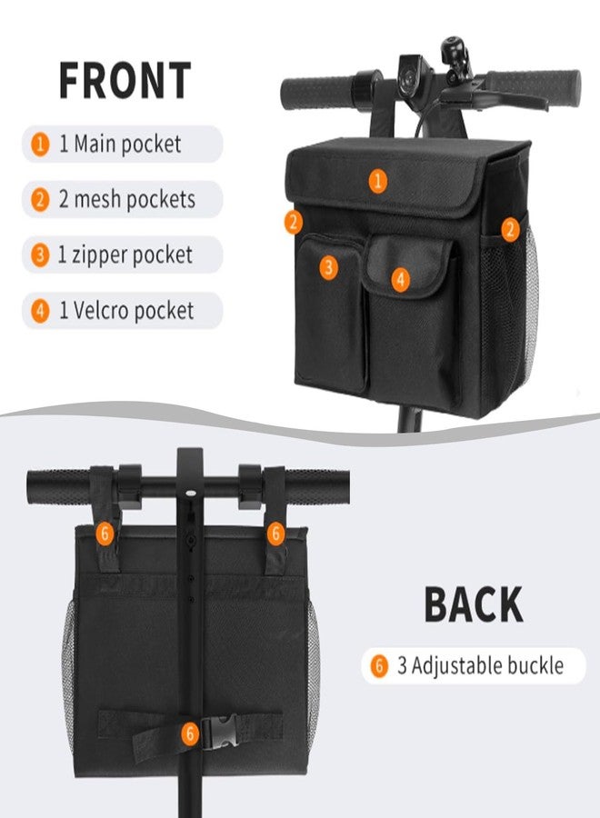 حقيبة سكوتر التنقل من أزور كانتارا، حقيبة تخزين سكوتر مزودة بجيب للكمبيوتر المحمول مقاس 14 بوصة وحامل أكواب، حقيبة سكوتر متينة مناسبة للسكوترات والكراسي المتحركة والدراجات الهوائية. - Image 4