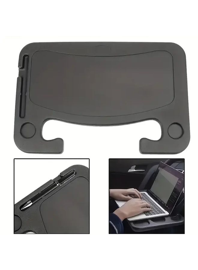 Black 2 In 1 Car Steering Wheel Tray Table For Dining Working Reading - Image 5