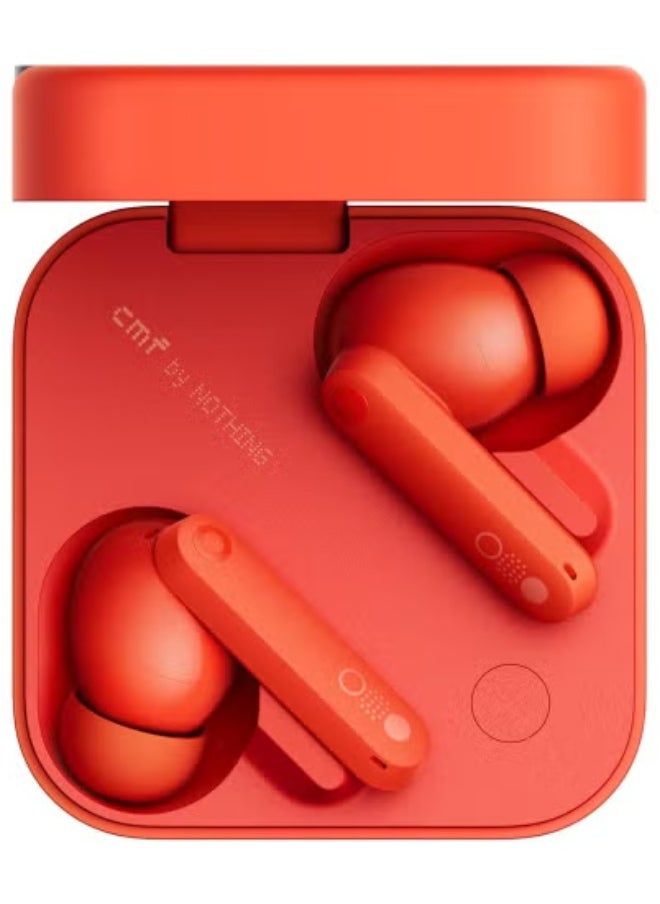 Buds Pro 2 True Wireless Earbuds with ChatGPT Integration – Smart 50dB Active Noise Cancelling Bluetooth Earphones – Clear Voice Technology 2.0 with Spatial Audio – Touch Control, Long Battery Life, IP55 Water & Dust Resistant – 2025 Orange Edition