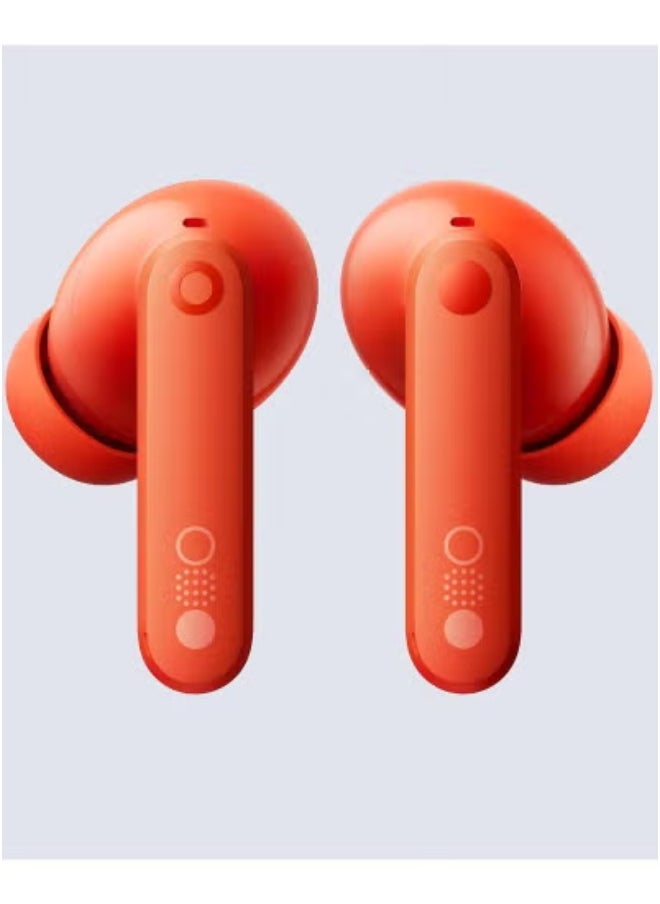 Buds Pro 2 True Wireless Earbuds with ChatGPT Integration – Smart 50dB Active Noise Cancelling Bluetooth Earphones – Clear Voice Technology 2.0 with Spatial Audio – Touch Control, Long Battery Life, IP55 Water & Dust Resistant – 2025 Orange Edition
