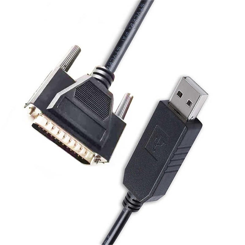 FT232RL USB To DB25 Male 25 Pin Serial Cable 6 Feet 1 8 m Black - Image 5