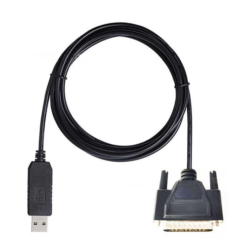 FT232RL USB To DB25 Male 25 Pin Serial Cable 6 Feet 1 8 m Black - Image 4