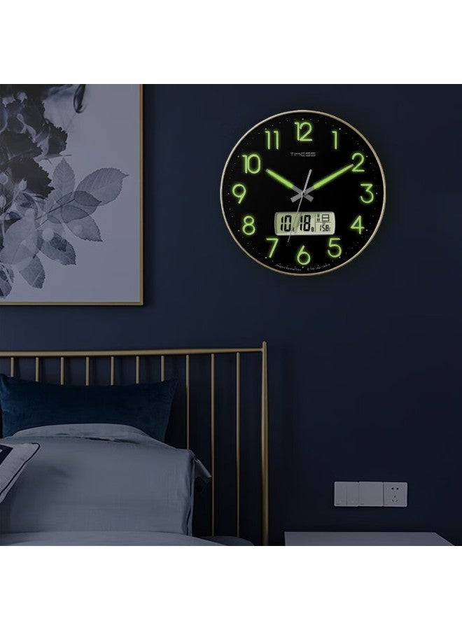 Timess Luminous Wall Clock Simple Modern Clock For Living Room Bedroom Quartz Clock Creative Wall Clock 30Cm - Image 3