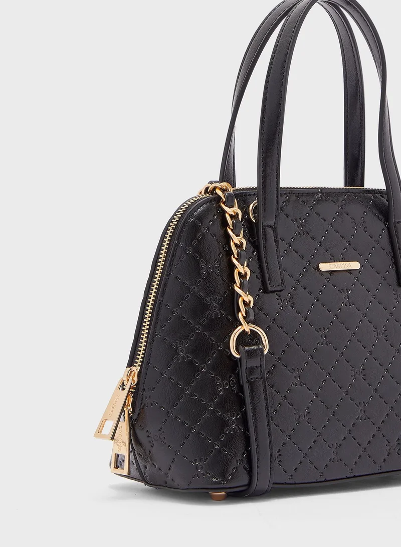 CARPISA Dome Shape Zip Closure Satchel