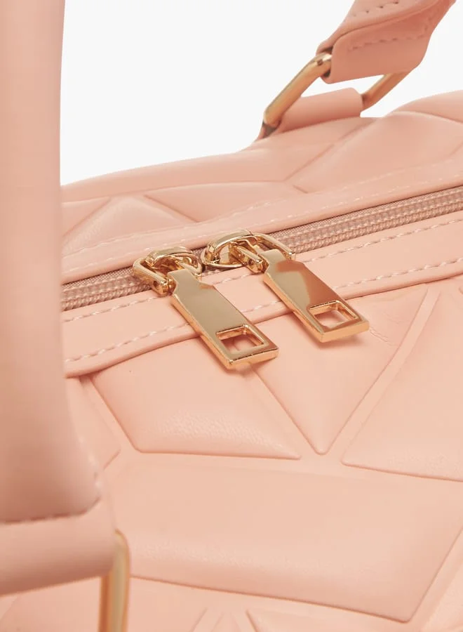 Wave PINK Women's Quilted Duffle Bag with Double Handles and Zip Closure One Size  | Best Price UAE