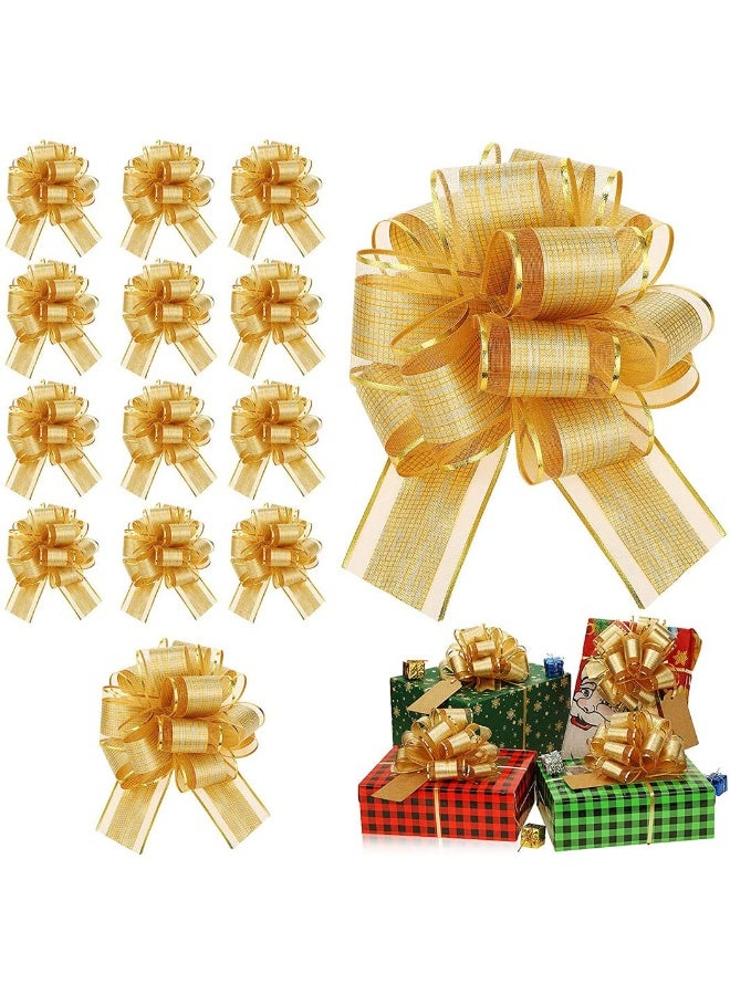Chielor 20 Pieces Large Pull Bow Gift Wrapping Bows, Pull Bow with Ribbon for Wedding Christmas Birthday Valentine Party Car Baskets Bouque Decoration Hampers Florist - Image 1