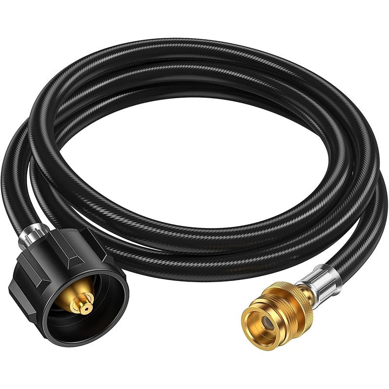 Alloxity 6 Feet Propane Hose Adapter 1lb to 20lb，Propane Adapter 20lb to 1lb Converter, Propane Tank Adapter Hose 20 lb to 1 lb for Weber Q Grill/Coleman Stove/Blackstone Griddle/Buddy Heater - Image 1