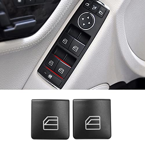 Jaronx Compatible with Mercedes Benz Window Button Covers, Power Window Control Switch Buttons for Mercedes Benz C-Class W204 C230 C280 C300 C350, E-Class W212,GLK-Class X204 GLK350 - Image 1
