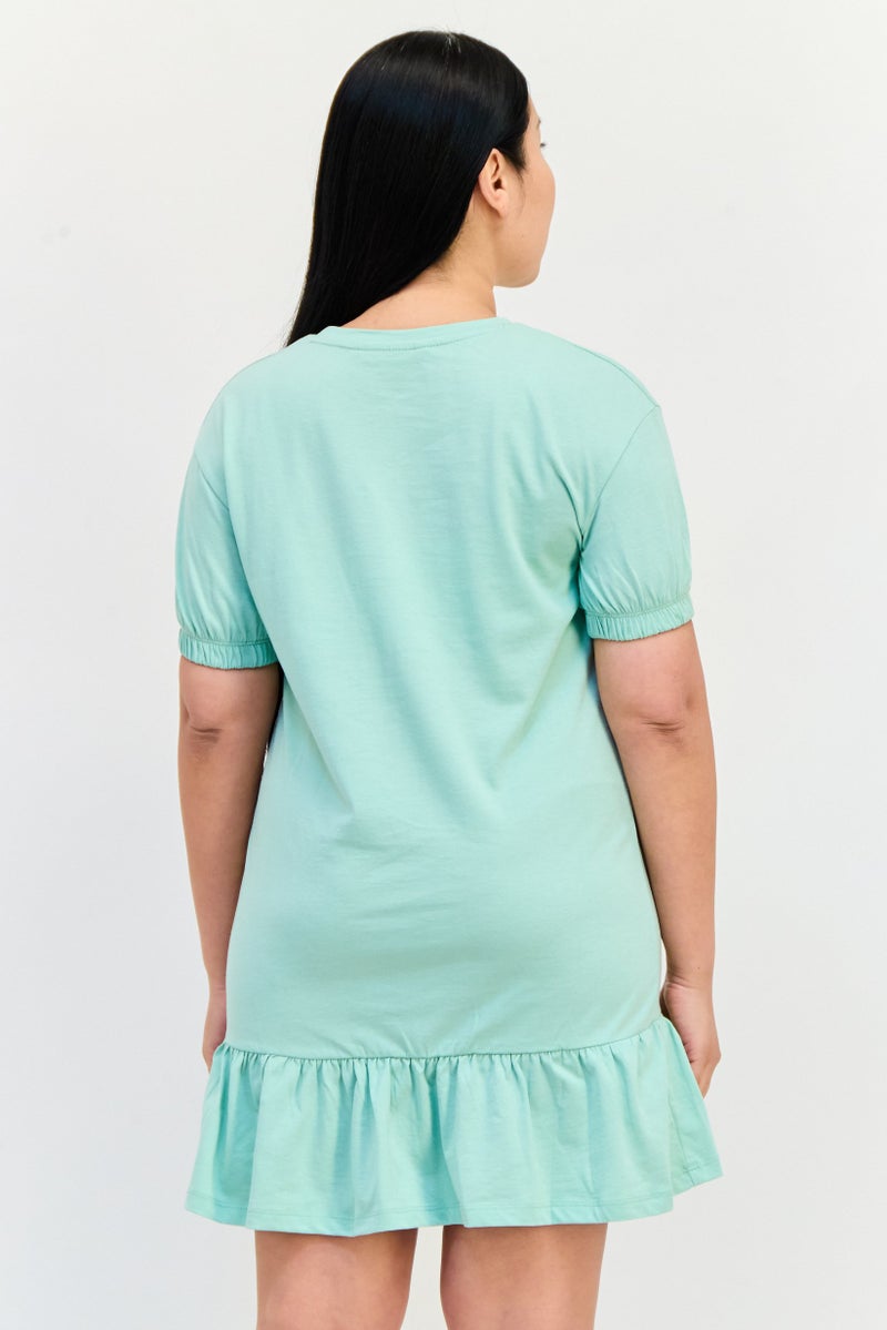 ONLY Women Solid Mini Dress, Mint Green - Image 3