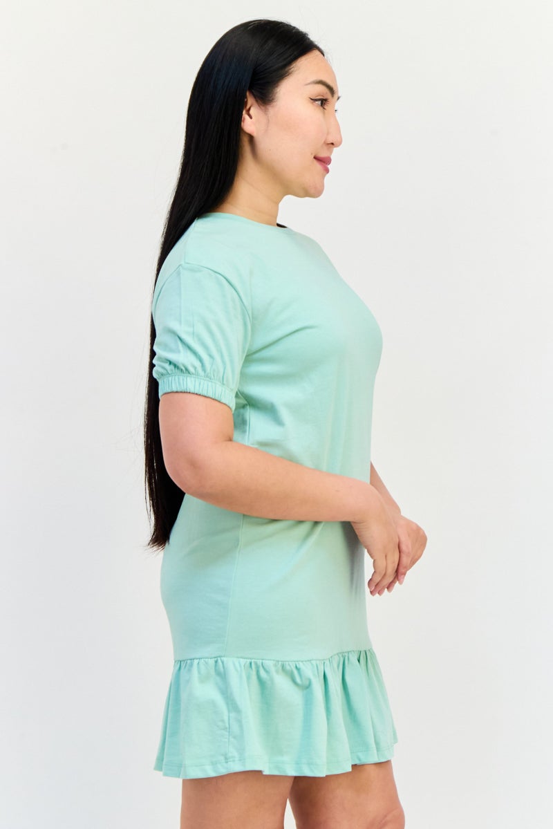 ONLY Women Solid Mini Dress, Mint Green - Image 2