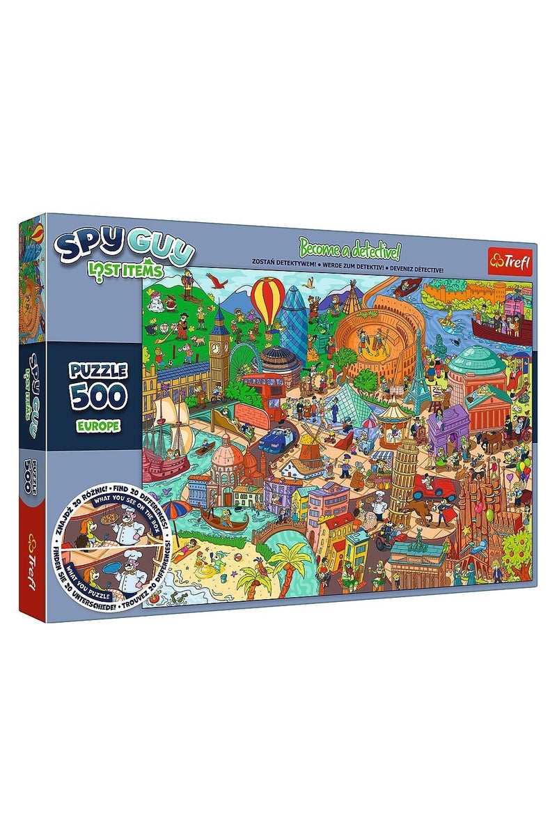Trefl CUBES PUZZLE 500 Spy Guy Lost Items Europe
