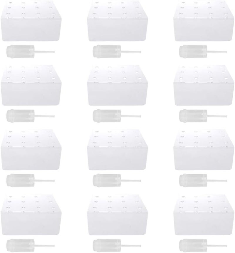cheekyglo 1 Set 12 Hole Push Pop Cake Stand and Clear Push- up Cake Pop Shooter Plastic Containers for Wedding Baby Shower Birthday Parties - Image 1