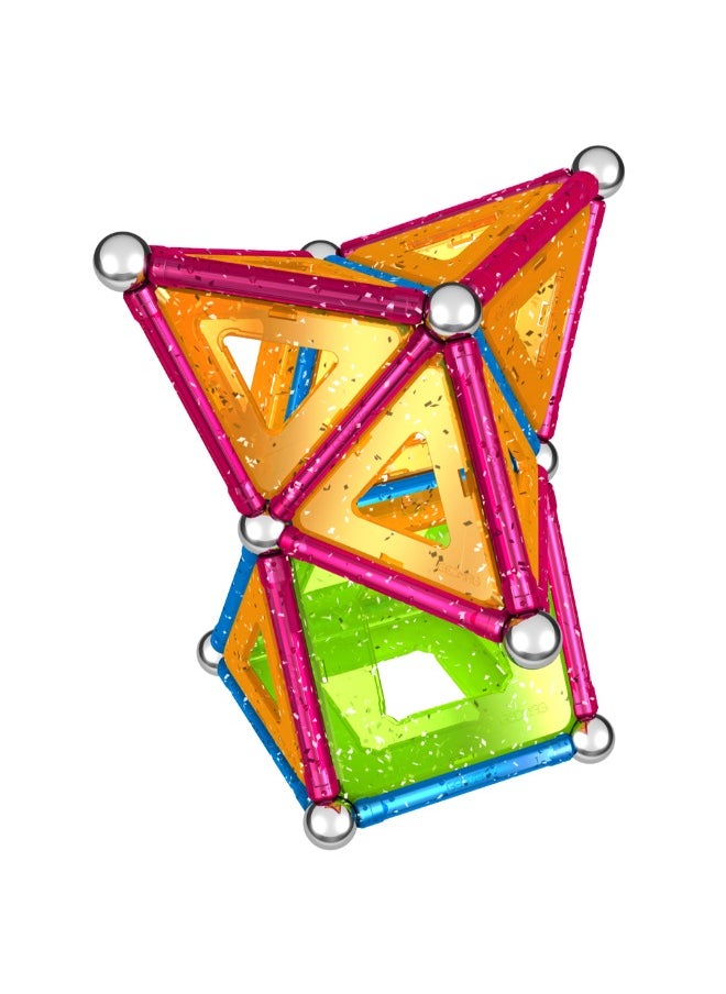 GEOMAG Geomag Glitter Magnetic Panels | Building Toys for Toddlers| Glittered Magnetic Sticks With Metallic Balls and Panels| 68 Pcs| Ages 3 Years+  - Image 5