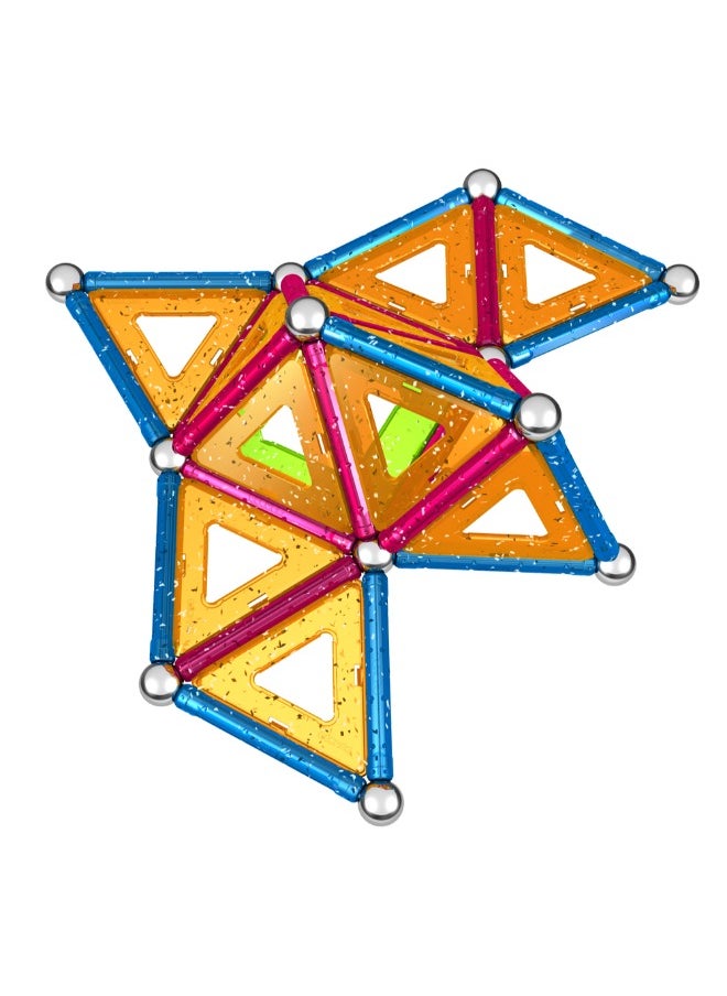 GEOMAG Geomag Glitter Magnetic Panels | Building Toys for Toddlers| Glittered Magnetic Sticks With Metallic Balls and Panels| 68 Pcs| Ages 3 Years+  - Image 4