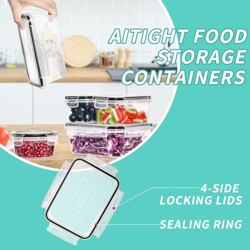 Skroam 72 piece Food Storage Containers Set with Airtight Lids (36 Containers & 36 Lids), Plastic Leak-Proof Kitchen Storage Containers for Pantry Organizers and storage - Meal Prep, Lunch Containers - Image 3