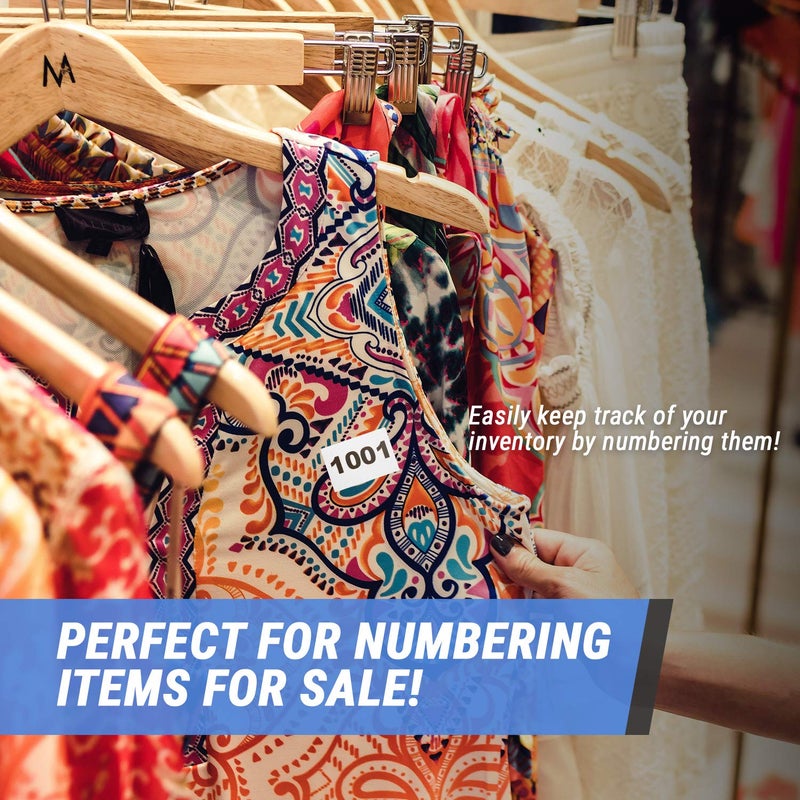 OfficeSmartLabels 1001-1500 Consecutive Number Labels (1 x 1.5 inch, White - 500 Labels) 1001 to 1500 Number Sequence Stickers for Inventory, Shipping, Distribution OR Manufacturing - Image 3