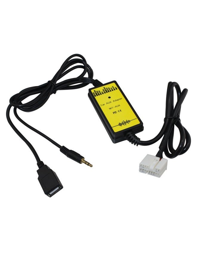 USB Aux Interface Adapter Charge Cable For Honda Accord Odyssey Civic City Fit - Image 1