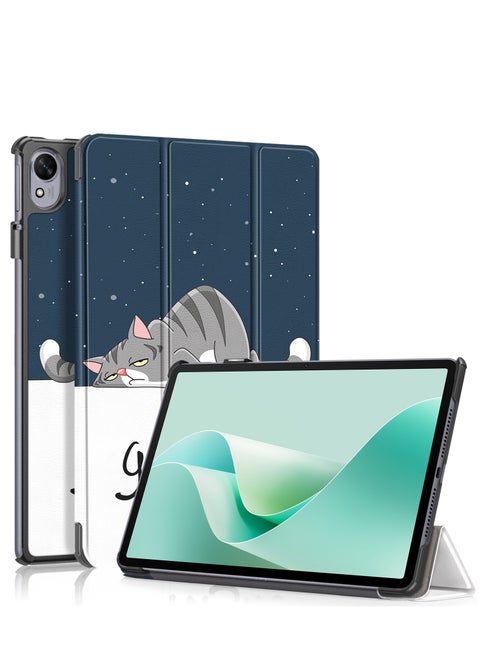 Tablet Case For Huawei MatePad 11.5''S Released 2024 Folio Slim Smart Cover Lightweight Hard Shell Protective Case with Multi-Angle Stand - Cat