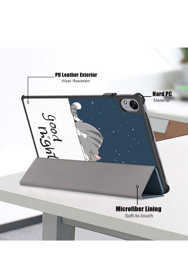 Generic - Tablet Case For Huawei MatePad 11.5''S Released 2024 Folio Slim Smart Cover Lightweight Hard Shell Protective Case with Multi-Angle Stand - Cat - Image 1