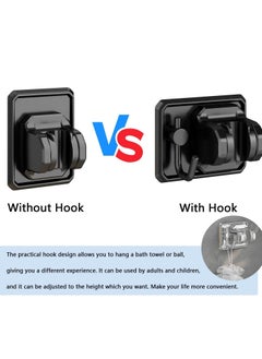 Excefore Shower Head Holder with Hook, Strong Adhesive Waterproof Handheld Shower Holder, Adjustable Shower Wand Holder Wall Mount for rv Shower Kids Shower Bathroom Shower, No Drilling - Black  - Image 5