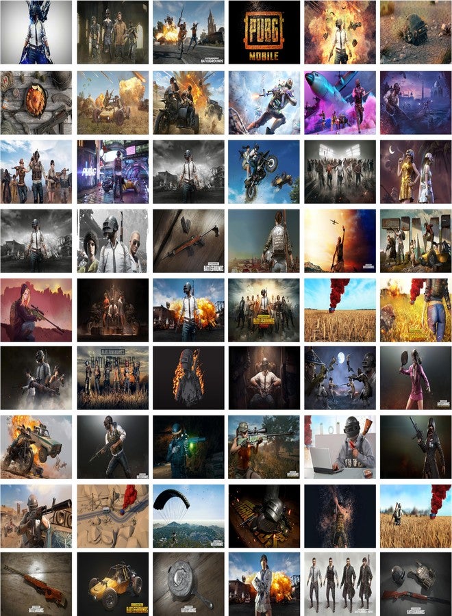 RKDECOR Pubg Battleground Gaming Poster for Room Home Wall Decor Pack of 54 (Size 4x6 Inch) - Image 1