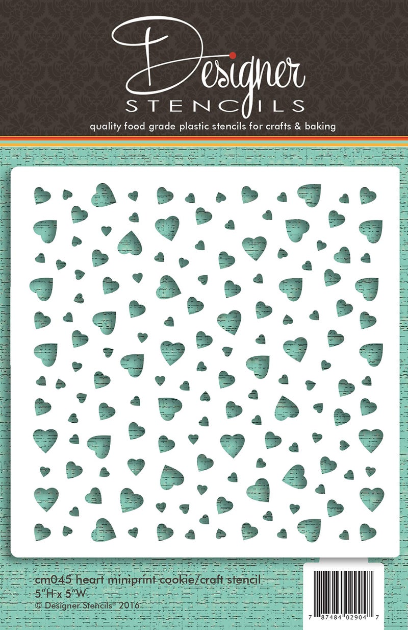 Designer Stencils Heart Miniprint Cookie and Craft Stencil by Designer Stencils - Image 5