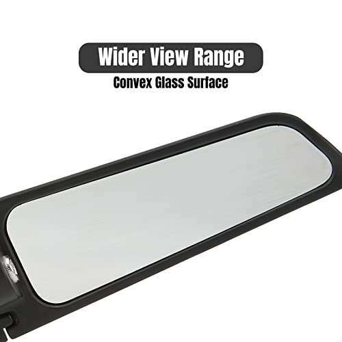 AceSupever 2025 Latest Motorcycle Wing Mirrors Compatible with GSXR 600 750 1000 | CBR300R CBR500R CBR600RR CBR1000RR EX250 EX300 EX400 EX650 ZX6R ZX10R - Adjustable Low Profile & Convex Design - 2 Pack - Image 2