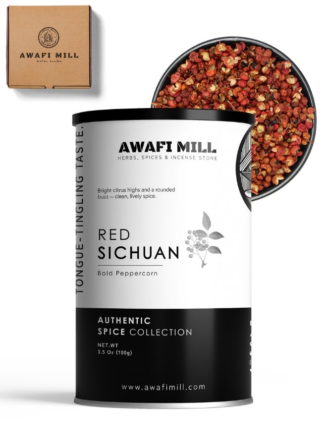 أباميك فلفل سيشوان الأحمر من مطحنة أوافي | زانثوكسيلوم (هواجياو) | نكهة حمضية | قشور فلفل كاملة - 100 غرام | 3.5 أونصة - Image 1