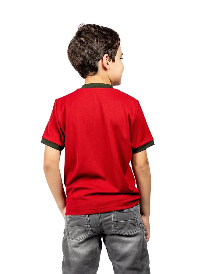 ZAECY Boy's V-neck Short Sleeve Tee