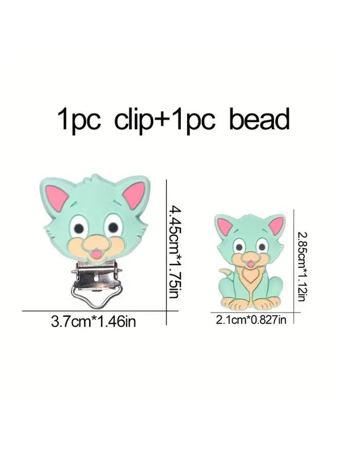 قطعتان مجموعة خرز ومشابك السيليكون متعددة الألوان لحرف صنع المجوهرات DIY - Image 1