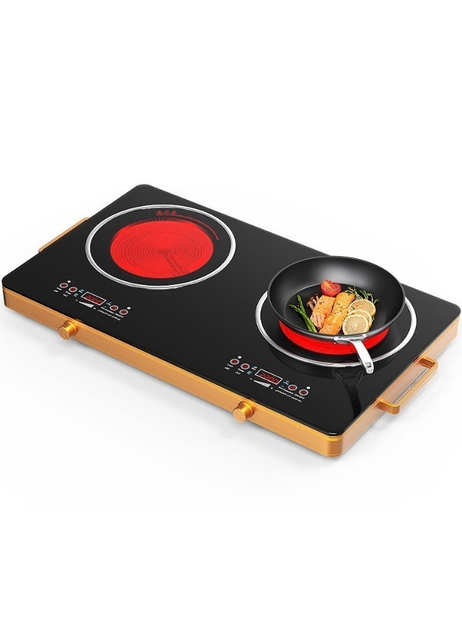Double Infrared Electric Cooker 3500W “ Dual Burner Ceramic Cooktop with LED Display, Timer Function, Touch Control, Overheat Protection “ Portable Electric Stove for Home, Office & Kitchen - Image 3