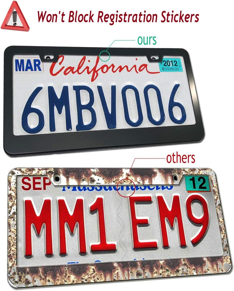 Aootf Anti-Theft License Plate Frame Kit with Stainless Steel Screws - Image 3