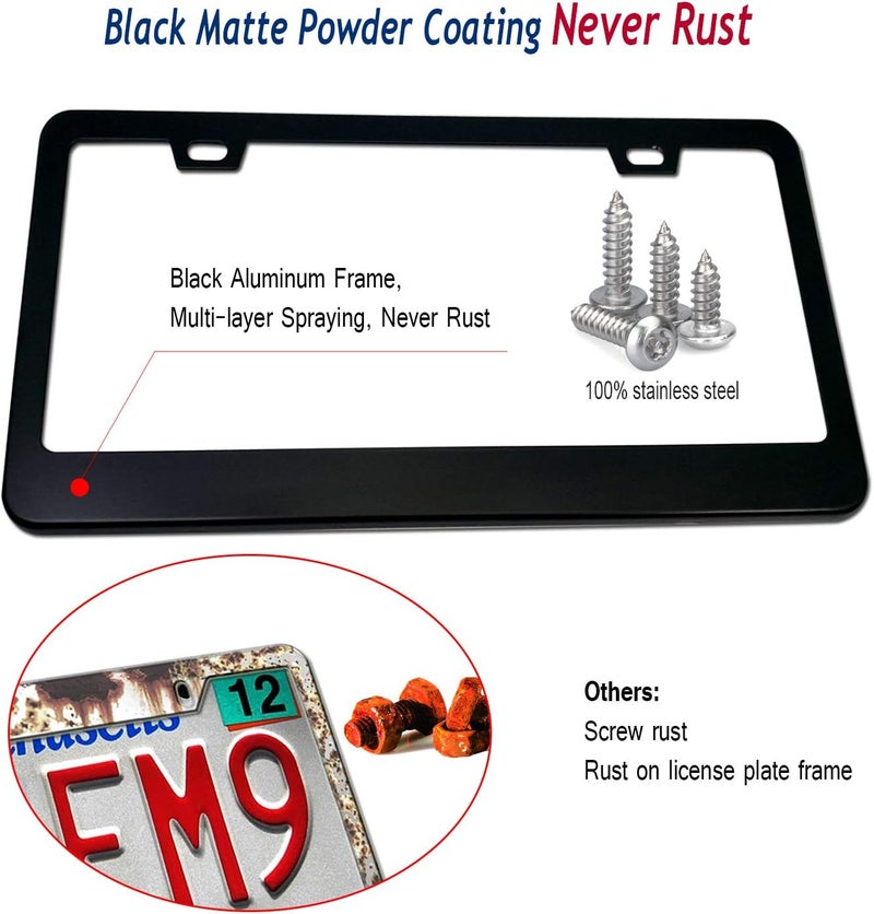 Aootf Anti-Theft License Plate Frame Kit with Stainless Steel Screws - Image 4