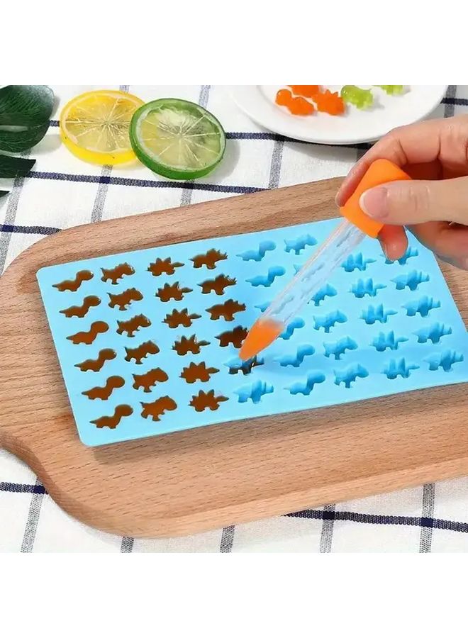 Pink Silicone Dinosaur Mold For Chocolate Candy Baking Non Stick Reusable - Image 2