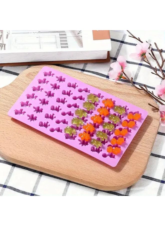 Pink Silicone Dinosaur Mold For Chocolate Candy Baking Non Stick Reusable - Image 4