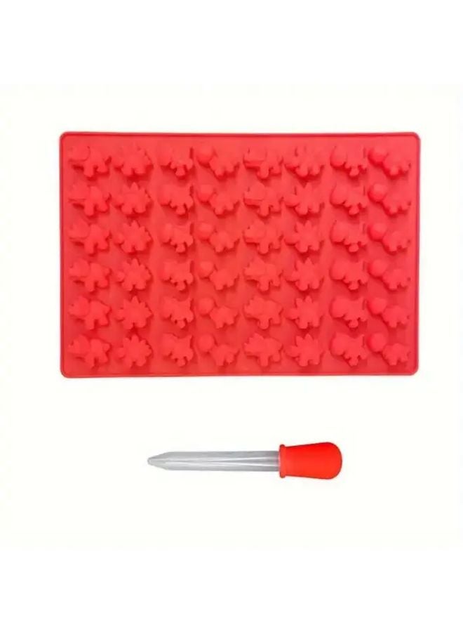 Pink Silicone Dinosaur Mold For Chocolate Candy Baking Non Stick Reusable - Image 5