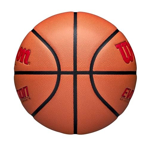 WILSON Evolution Indoor Game Basketball, Scarlet, Size 7 -29.5" - Image 3