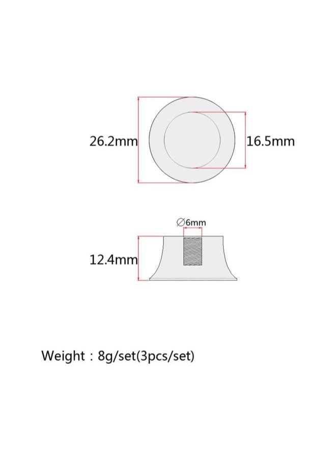 silvercnc - silvercnc 3 PCS/Set Guitar Volume Tone Control Knobs Guitar Knobs for Fender Strat Stratocaster Electric Guitar Parts - Image 1