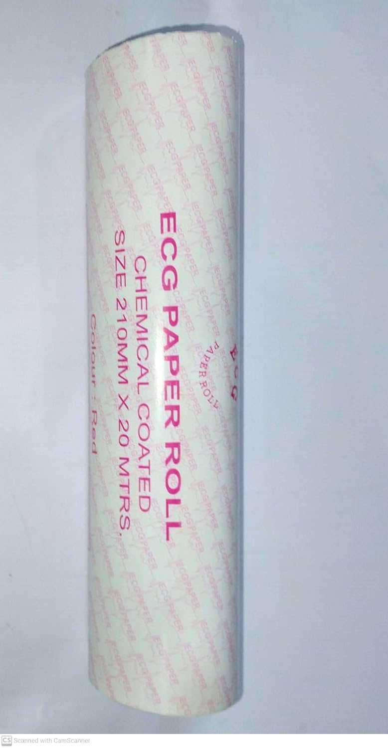 DHIPL - 210 MM X 20 MTR ECG PAPER ROLL FULL GRAPH (SET OF 10) - Image 1