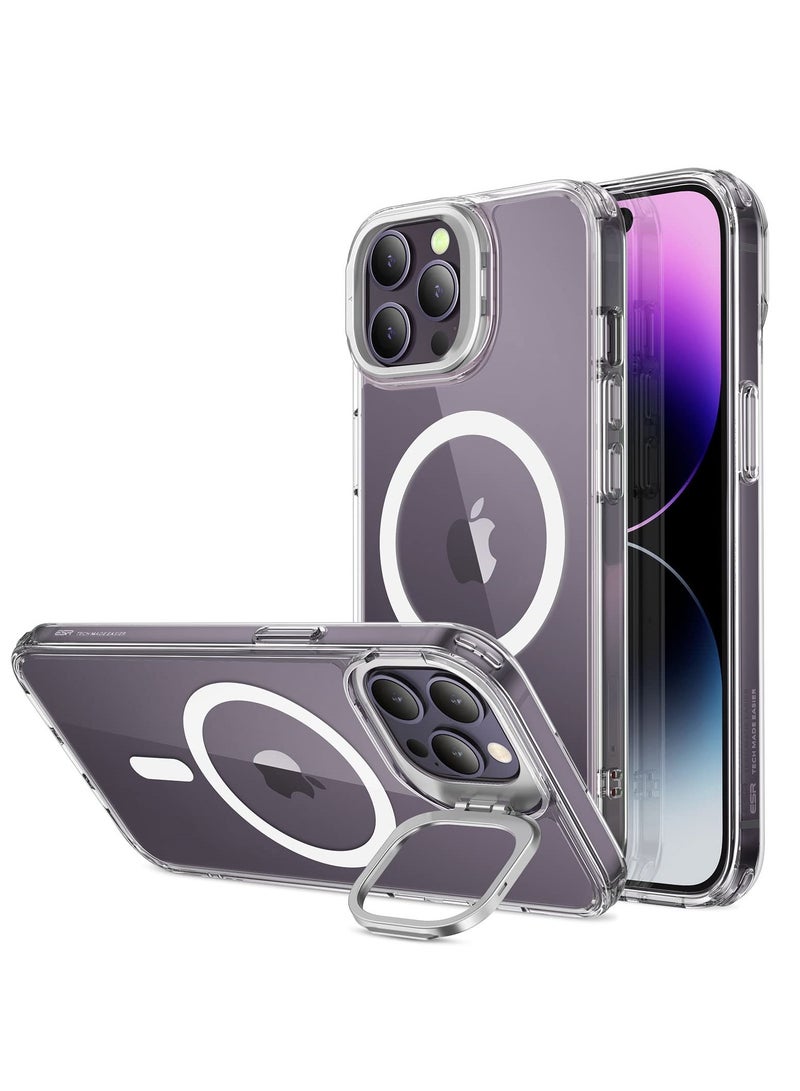 Excefore Magnetic Phone Case for iPhone 14 Pro Max, Built-in Camera Ring Stand, Shing for Women Girls Phone Case - Image 1