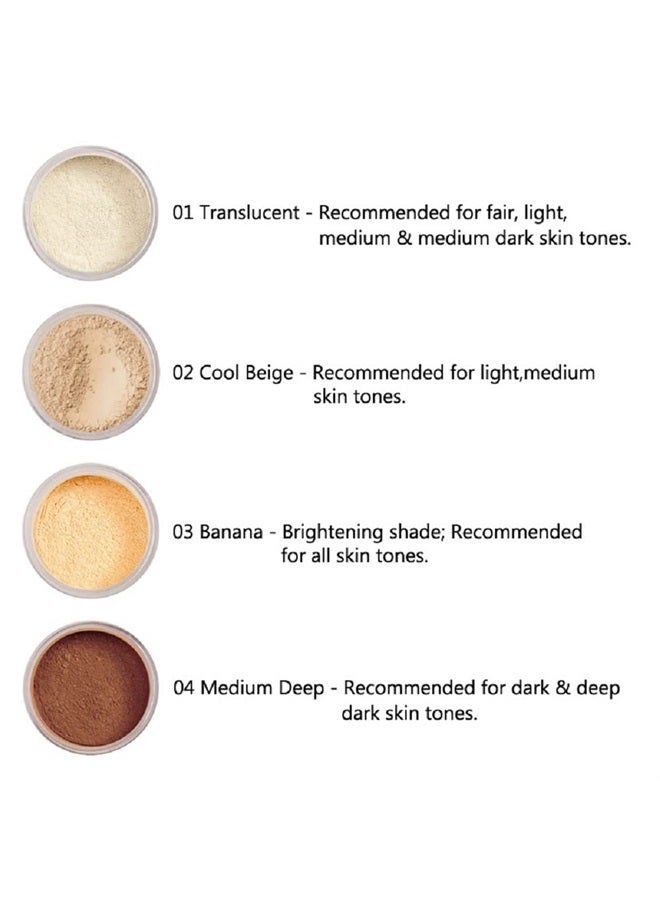 wenfeng 2 Pack PHOERA Setting Powder,Control Oil Brighten Skin Color Cover Blemish Whitening Face Setting Loose Powder,Helps Makeup Last Longer,Includes 2Pcs Velour Powder Puff (102 Cool Beige) - Image 3