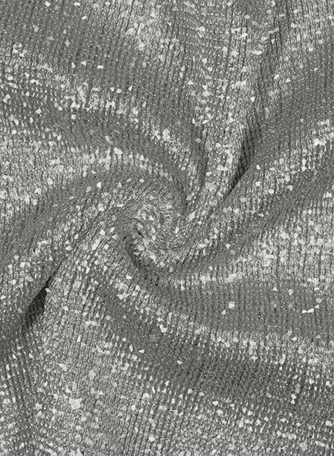 Rheane Sparkling Metallic Shawls and Wraps With Buckle for Evening Party Dresses Wedding, B. Silver (With Buckle), L - Image 4