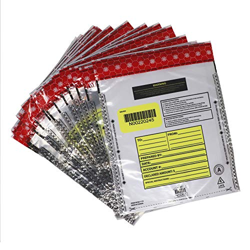 Nadex 9 x 12 Inch Tamper Evident Bank Deposit Bags with FRAUDSTOPPER Level 4 Security, 500 Pack (Clear) - Image 1