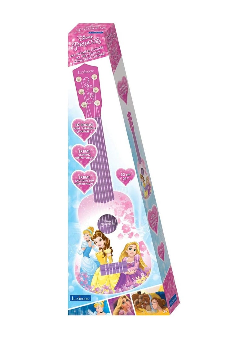 Lexibook My First Guitar Disney Princess | For Kids and Girls | 21-inch Kids Guitar | Lightweight | Perfect for Beginners | Pink  - Image 1